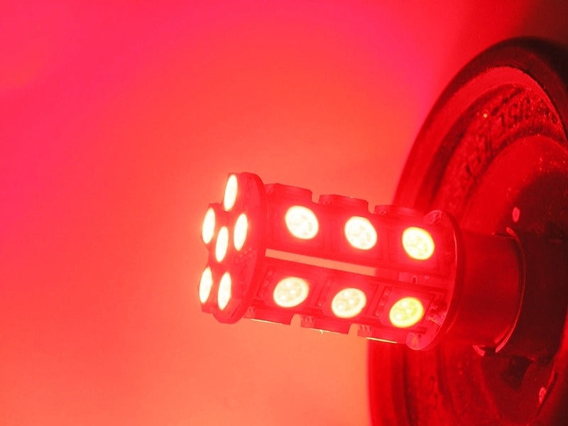 BA15S - 5050 - 18SMD - Rood - 12V LED lamp