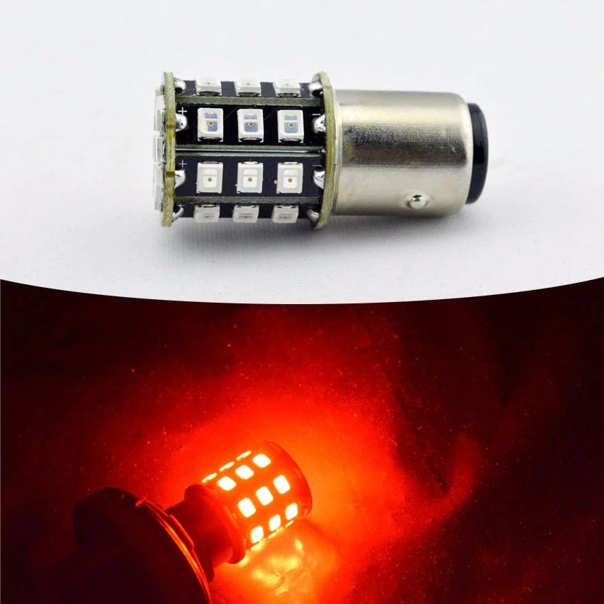 Bay15d Rood ROOD - BAY15D - LED - 33 SMD - 2835 - 12V – ABC-Led