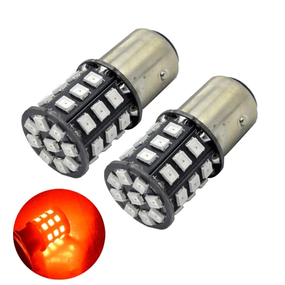 Bay15d Rood ROOD - BAY15D - LED - 33 SMD - 2835 - 12V – ABC-Led