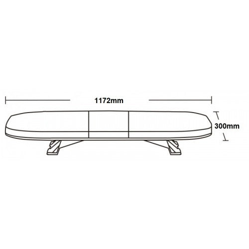 LED zwaaibalk - 120cm - ECE R65 R10 goedgekeurd - BLAUW