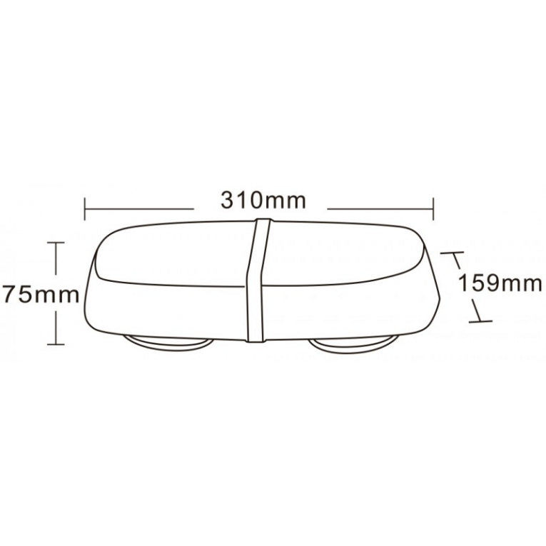 Dak Zwaailamp - 70mm hoog - R10 / R65 Certificering - 72 LED Oranje - Magnetisch