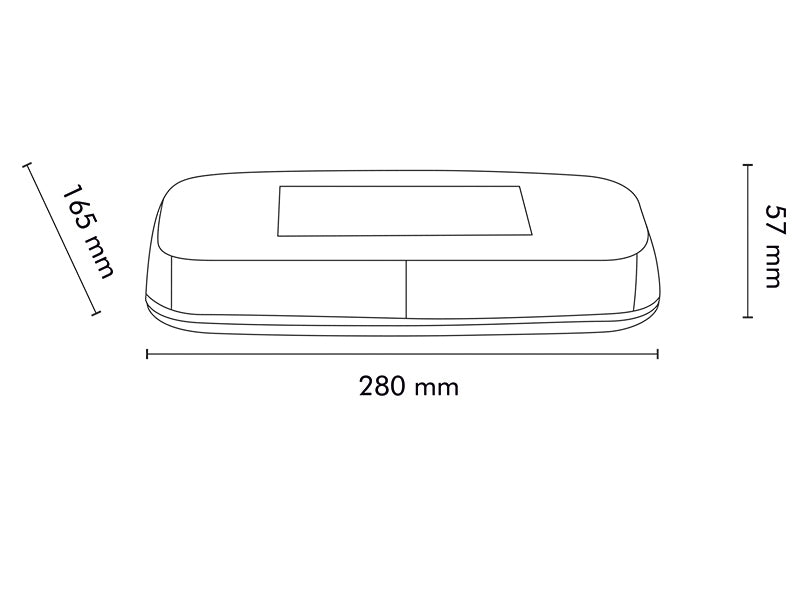 Compacte zwaailamp - 57mm hoog - R10 / R65 certificering - 30 LED ORANJE