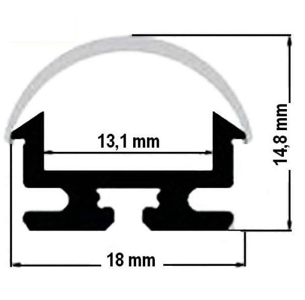 LED Profiel 2 meter - bold
