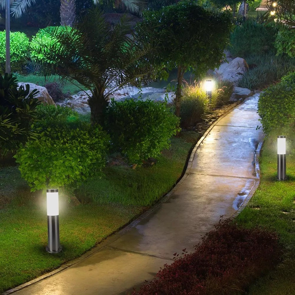 LED buitenlamp - 45cm - RVS pilaar - BOLLARD E27