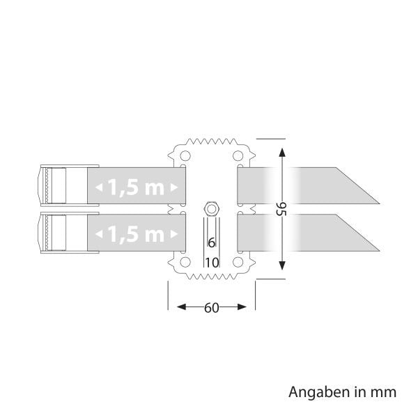 Universele lampenhouder - Met spanbanden - Zwart