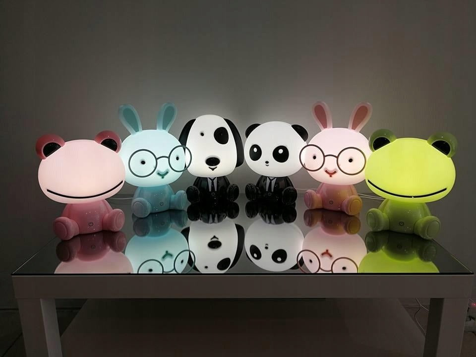 LED nachtlamp - Hond zwart-wit - Warm wit