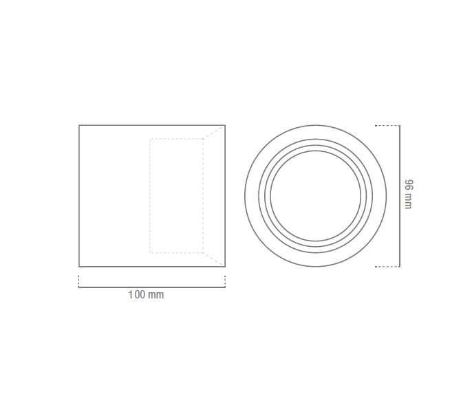 Opbouw spot GU10 - 96mm - Kunststof - Rond armatuur - Zwart