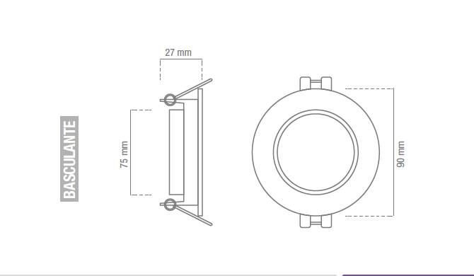 Inbouw spot GU10 - Kunststof - Rond armatuur - Verstelbaar