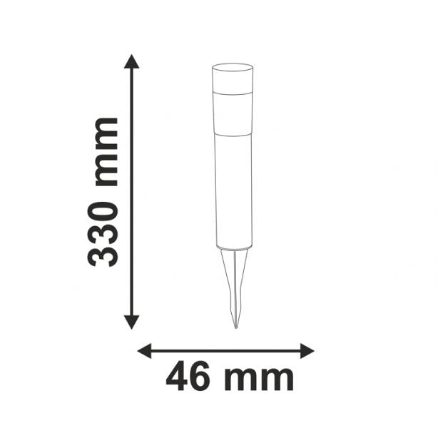 LED tuinverlichting op zonne energie - Koud Wit - IP44 - Carlos