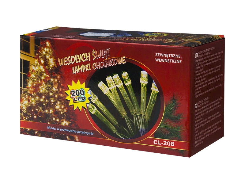 Kerstverlichting Warm Wit 15 Meter 200 LEDs - 8 Standen