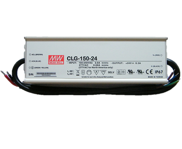 LED driver 24volt 6.3A 150W - 1x Output - IP67 - WATERPROOF - MeanWell ...
