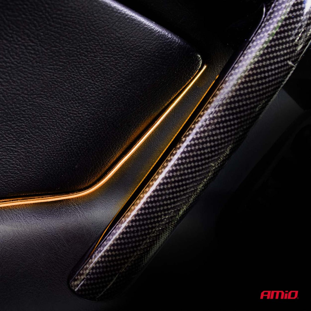 Flexibele LED COB-zijstrips – 12V – Oranje licht – Auto interieurverlichting