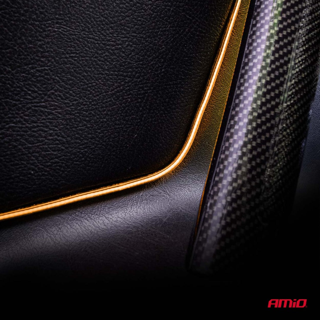 Flexibele LED COB-zijstrips – 12V – Oranje licht – Auto interieurverlichting