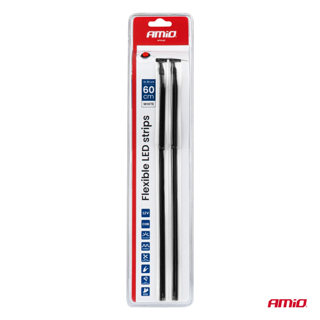 Flexibele LED COB-zijstrips – 12V – Wit 5000K – Auto interieurverlichting