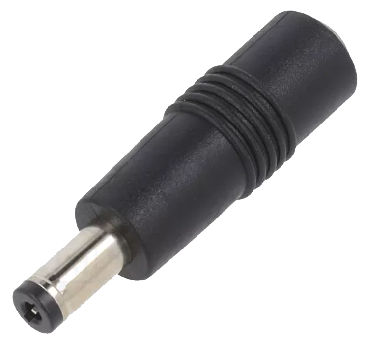 Male to female verloopstekker - 5.5 x 2.5 naar 5.5 x 2.1mm - MW