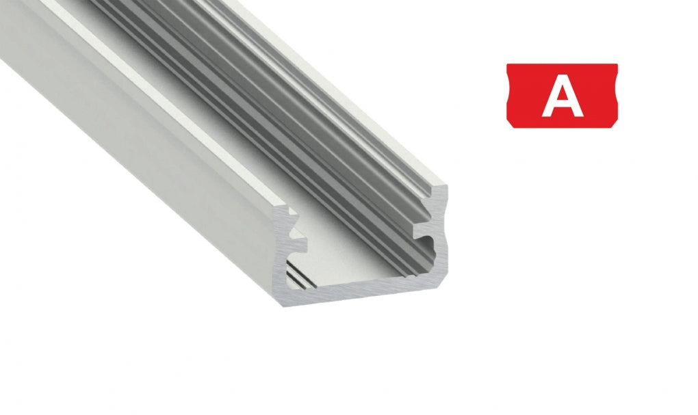 LED Profiel 1 meter - 9,3x16mm DESIGN A - ZWART