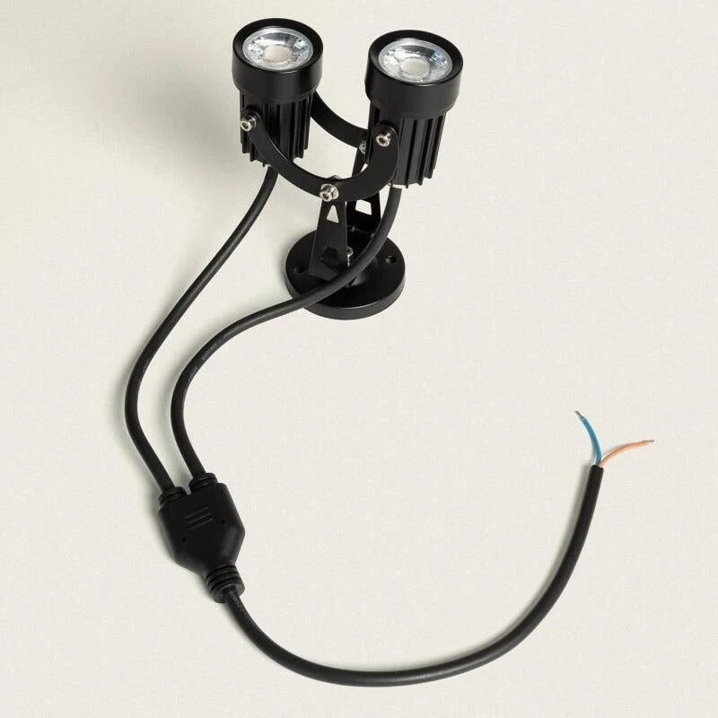 Dubbele LED Spot Outdoor 6W - 220V - warm wit - IP65