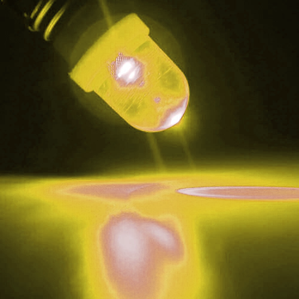 E10 LED lamp - 12V - Geel