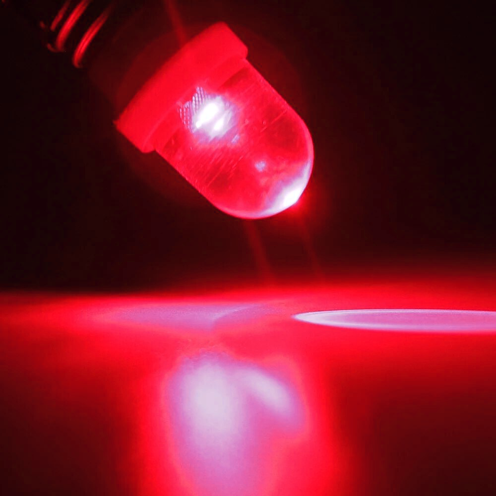 E10 LED lamp - 12V - Rood