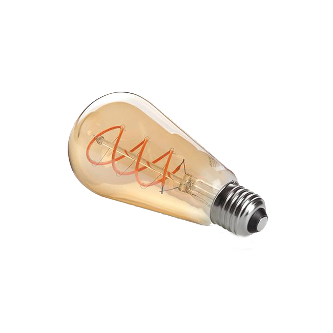 E27 filament bulb - Dimmable - Extra warm white - 250 lumens - 4W - ST64