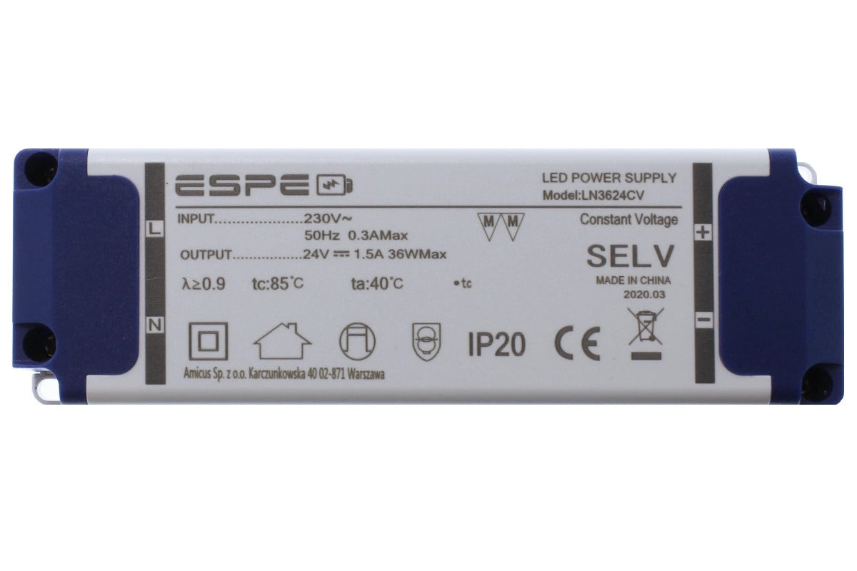 Alimentation LED - 24 volts - 1,5 A - 36 W - ESPE