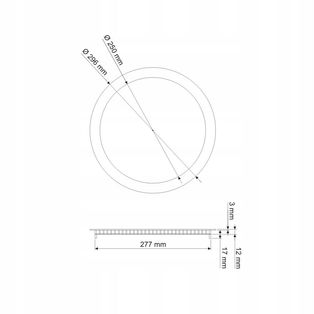 LED Downlight - Ã˜ 300mm - 25W - Warm wit