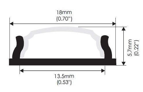 LED Profiel 3 meter - 4mm slim flexibel - ultra plat