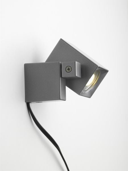 6x LED wand spot - 2 Watt - 12V - Grijs - complete set