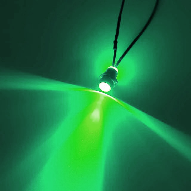 Mini LED spotlight - Green - 9.5mm - 12V