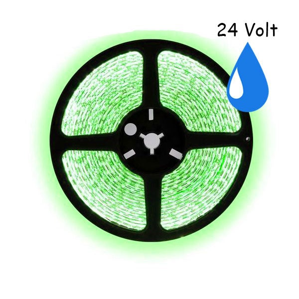 5 meter groen led strip waterproof - IP65 - 60Leds/m - 24V – ABC-Led