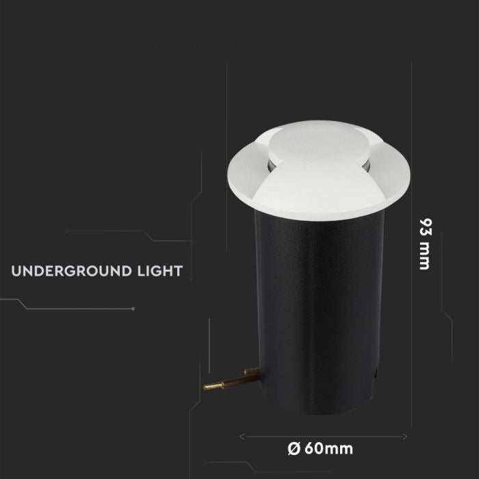 Spot de jardin double face - version blanche - éclairage de jardin 12 volts - blanc froid - IP67