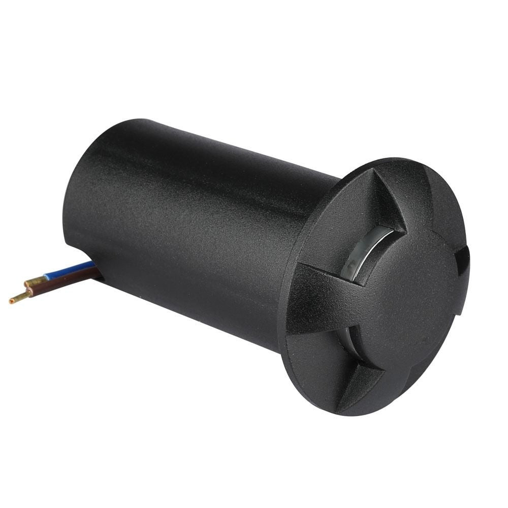 Projecteur de jardin 4 faces - version noire - 12 volts - blanc froid - IP67