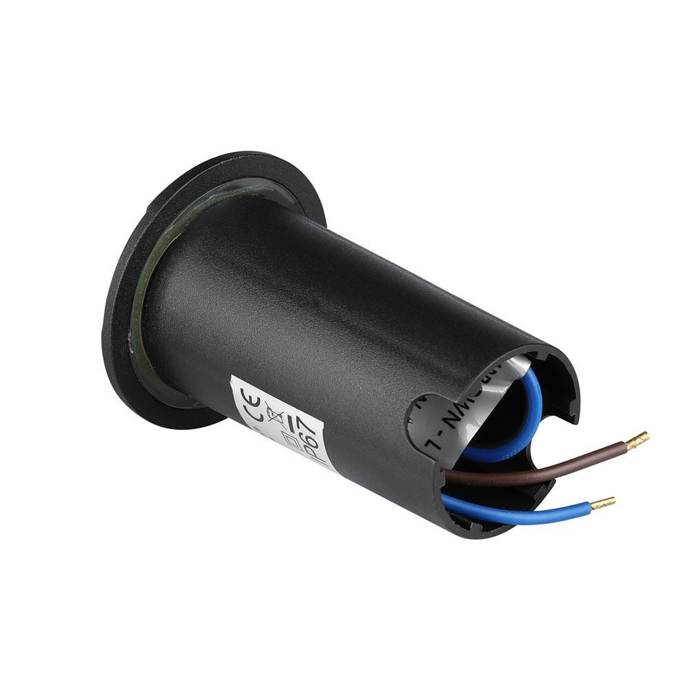 Spot au sol 4 faces - version noire - éclairage de jardin 12 volts - blanc chaud - IP67