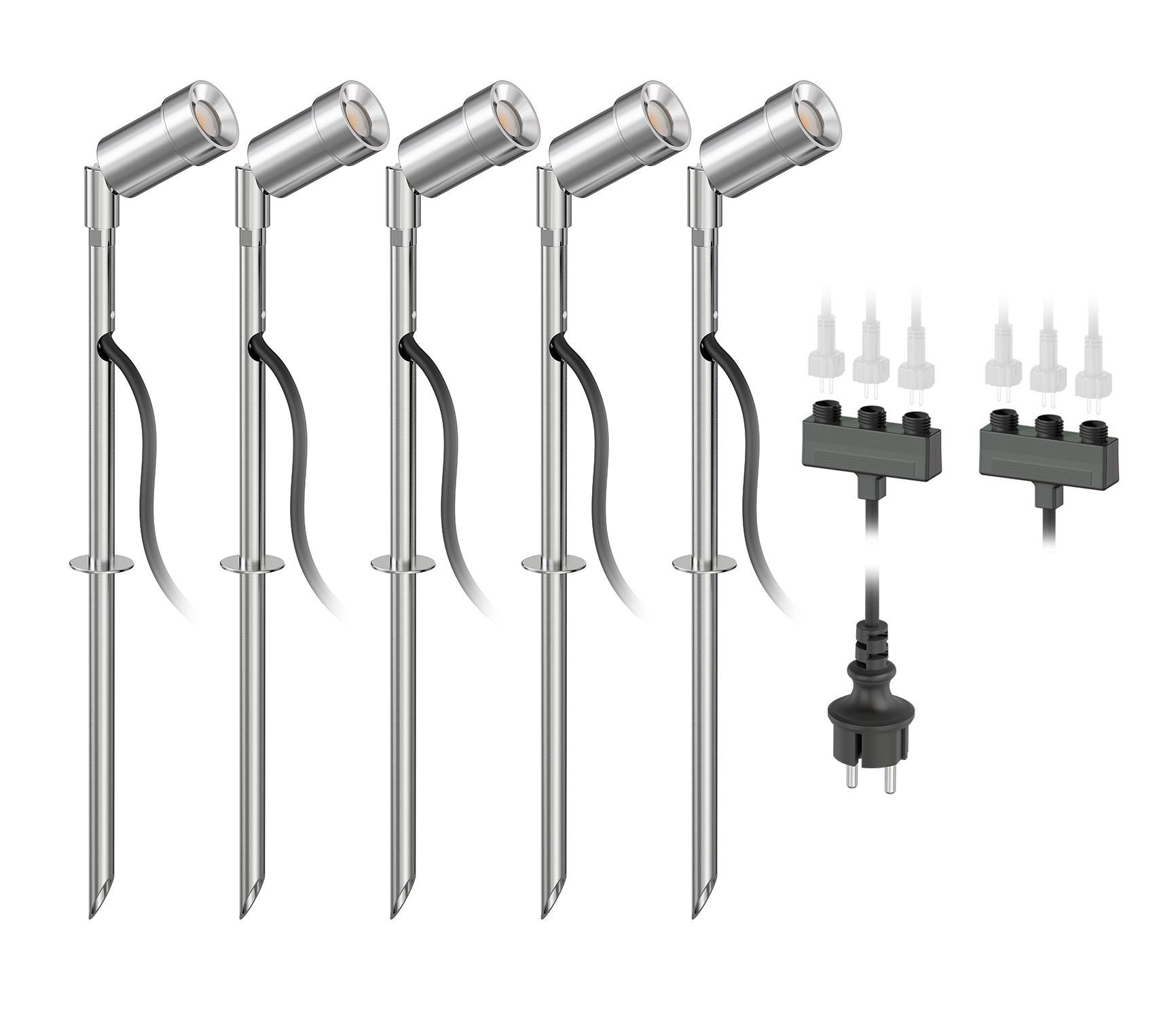 5x LED ground spot - 12V - 1.5 Watt - Complete set – ABC-Led