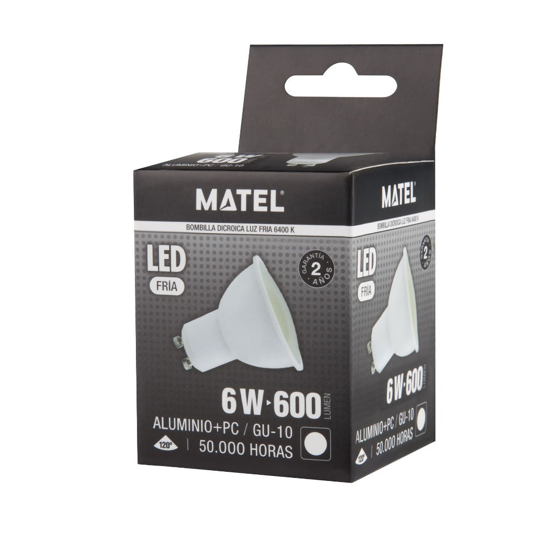 GU10 - Koud Wit - 600 Lumen - 6 Watt