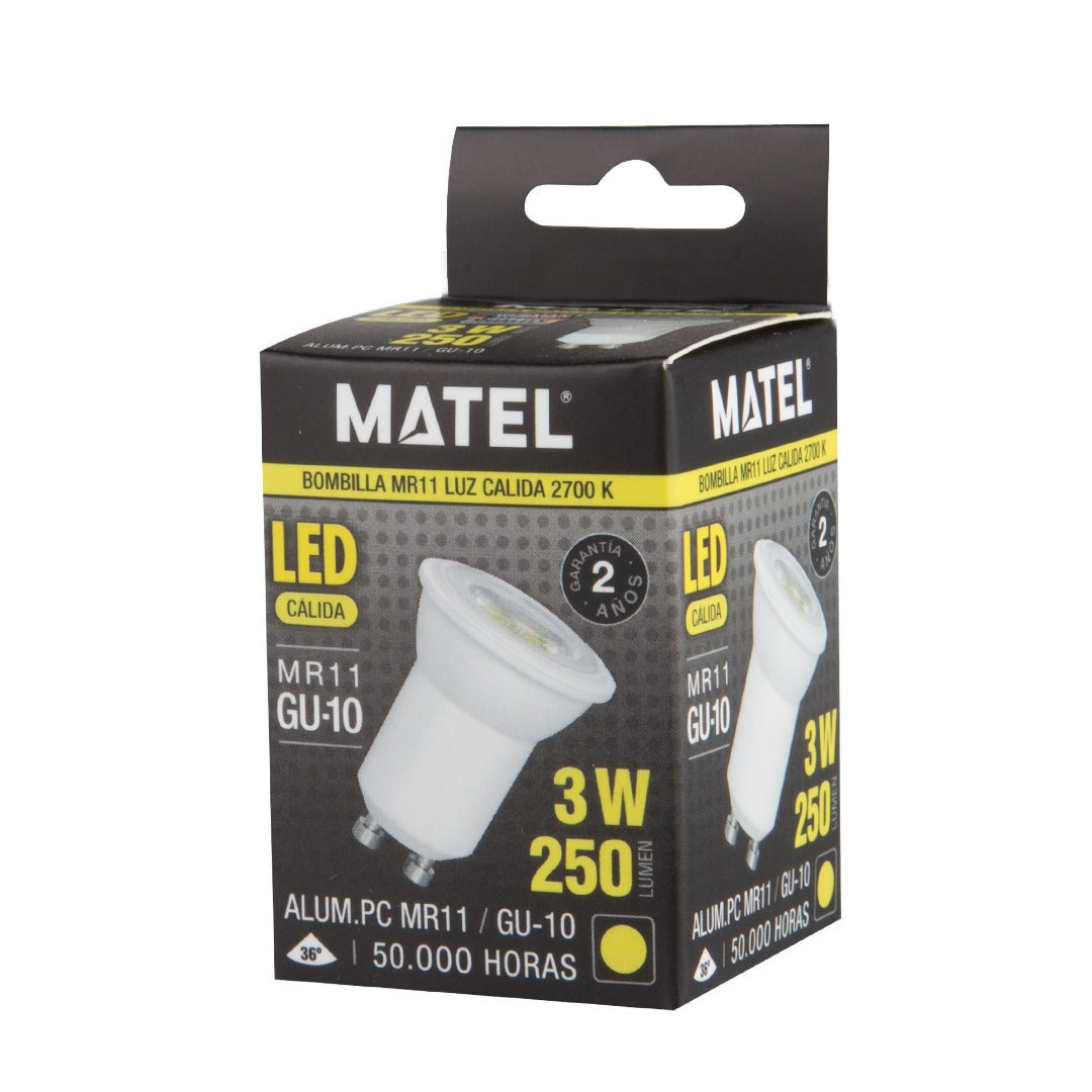 LED Mini GU10 - Warm Wit - 250 Lumen - 3 Watt - 35mm