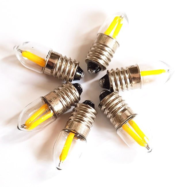 E10 LED Mini Gloeilamp – 12– 0,3–0,5W – Warm Wit (2700K)