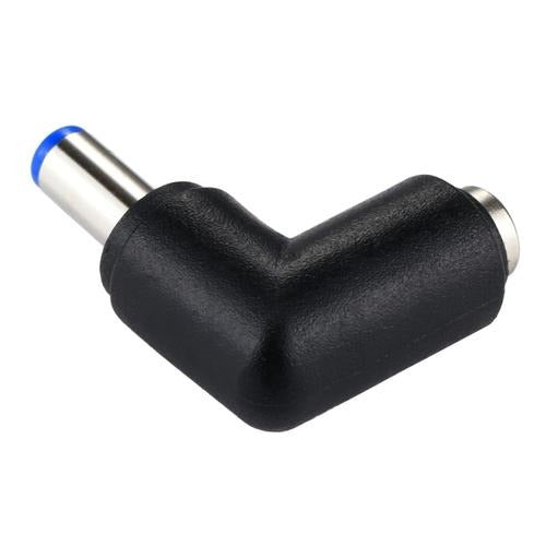 Haakse DC connector - 2.1 x 5.5 - verloop stekker 90 graden