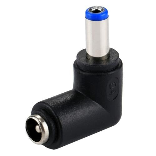Haakse DC connector - 2.1 x 5.5 - verloop stekker 90 graden