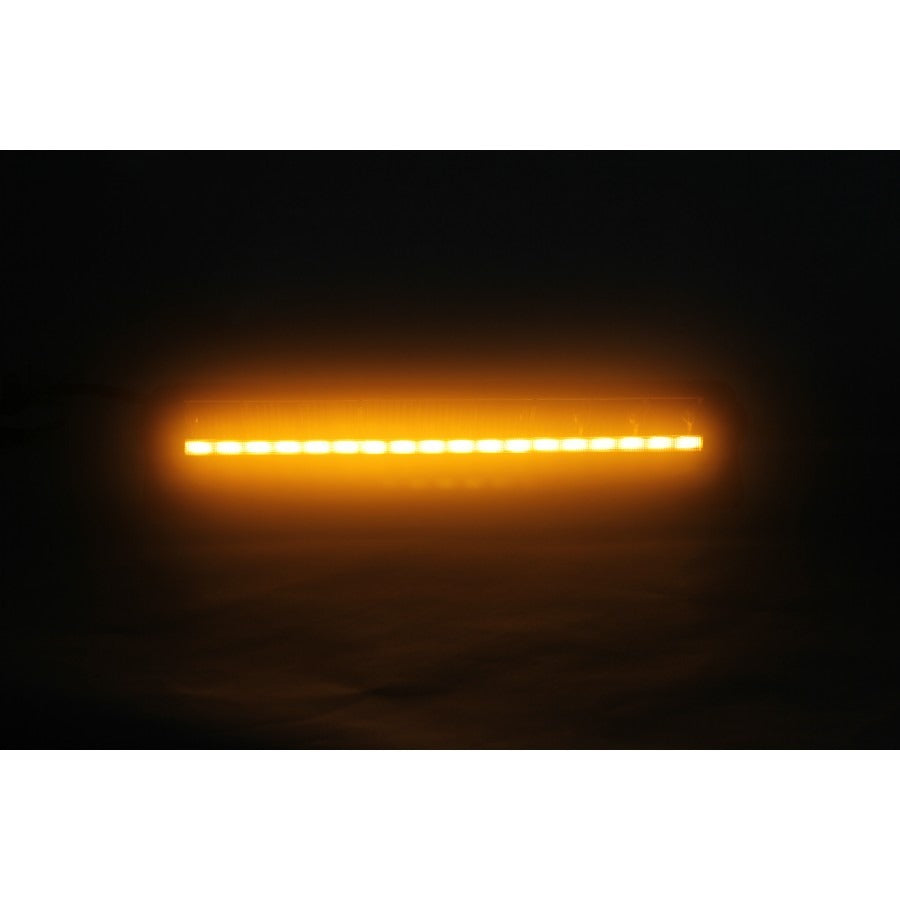 LED bar + waarschuwingslicht - R10 / R65 / R149 - Wit + amber - 12/24V - 35cm
