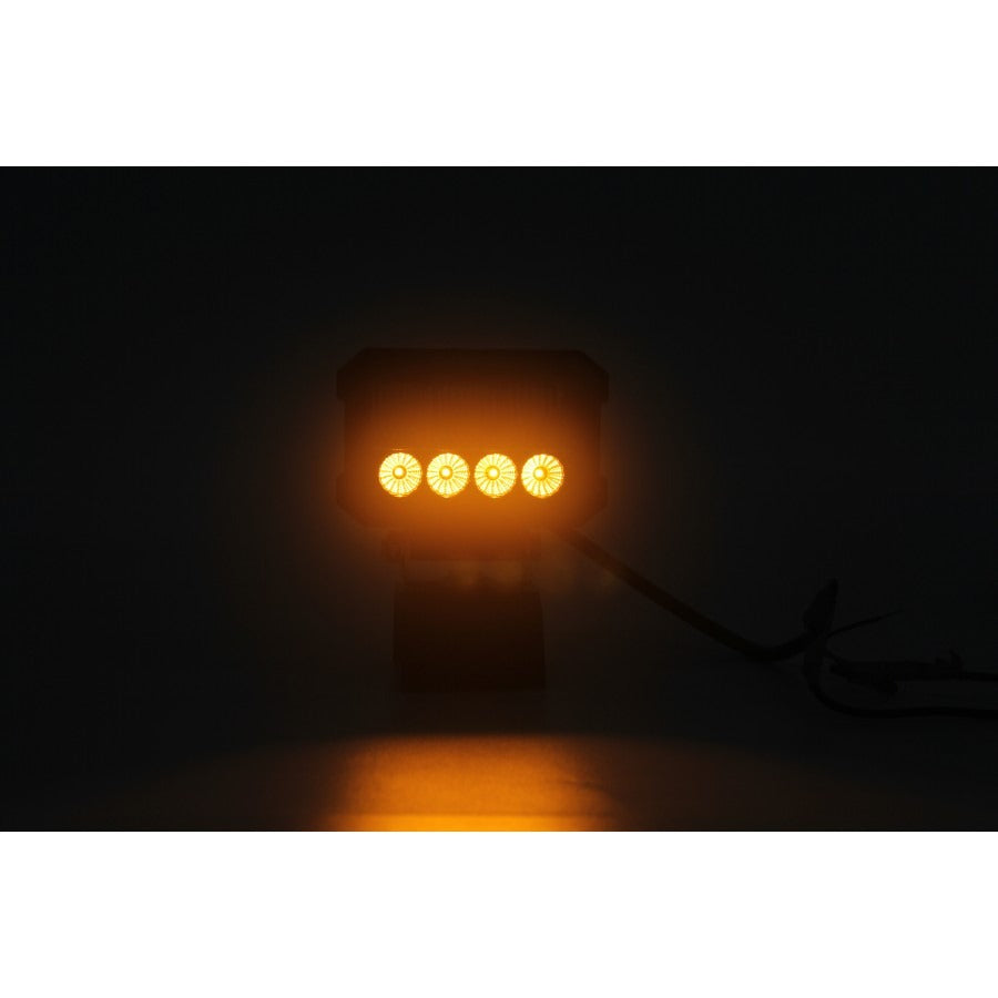 LED werklamp + waarschuwingslicht - Wit + amber - R10 / R65 / R149 - 12 / 24VÂ 