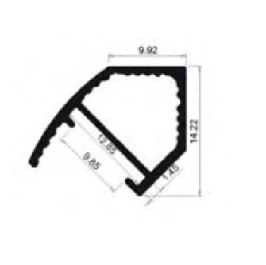 LED profiel 1 meter - 14mm hoek