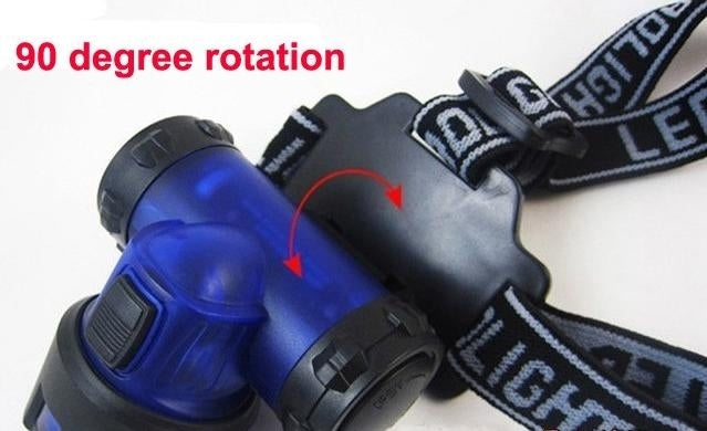 Hoofdlamp 1 LED's Zwart Elastische Hoofdband