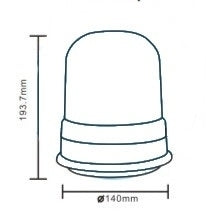 LED zwaailamp - E-Keurmerk - R10 - magneet - Oranje