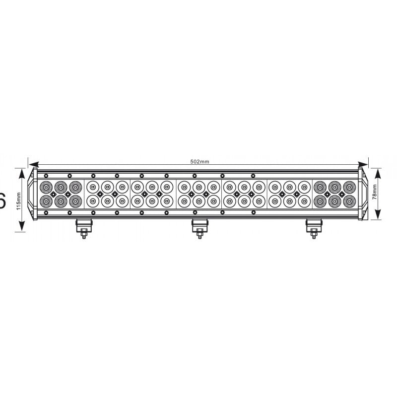 LED bar - 126W - Camouflagekleur - 50.2cm