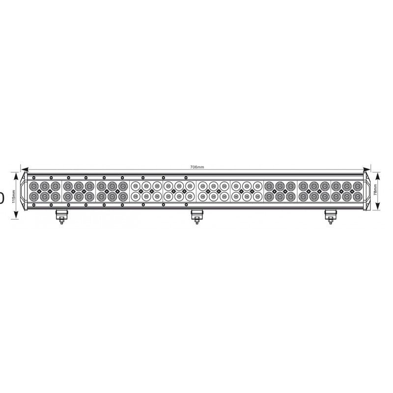 LED bar - 180W - Camouflagekleur - 70.6cm