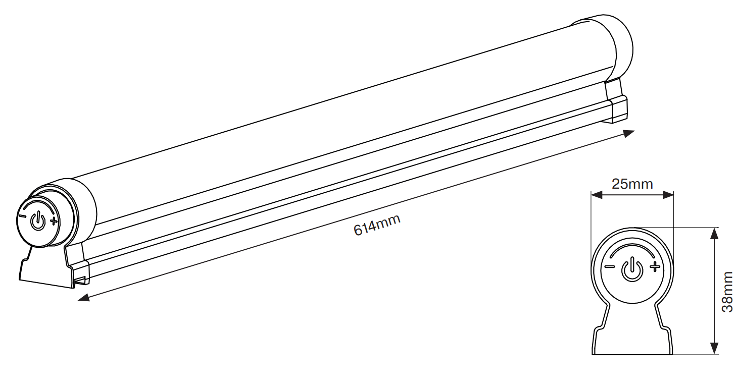 LED onderkast verlichting - warm tot koud wit - Dimbaar