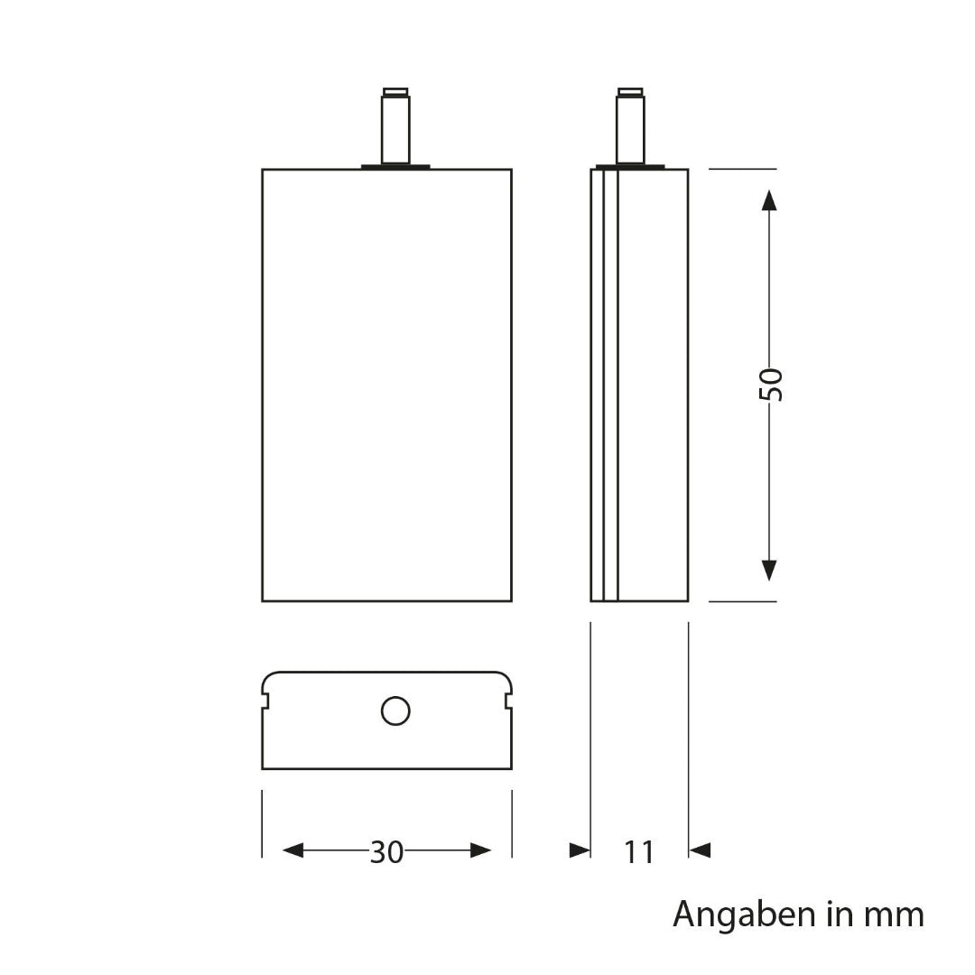 LED onderbouwverlichting - 30cm – dimbaar - zwart