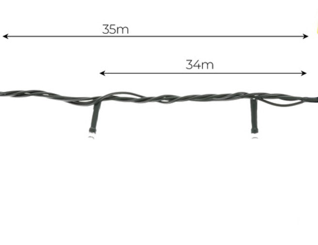 LED kerstverlichting – 500 LED – Warm wit – 35 m – IP44 – 8 standen + flitsfunctie