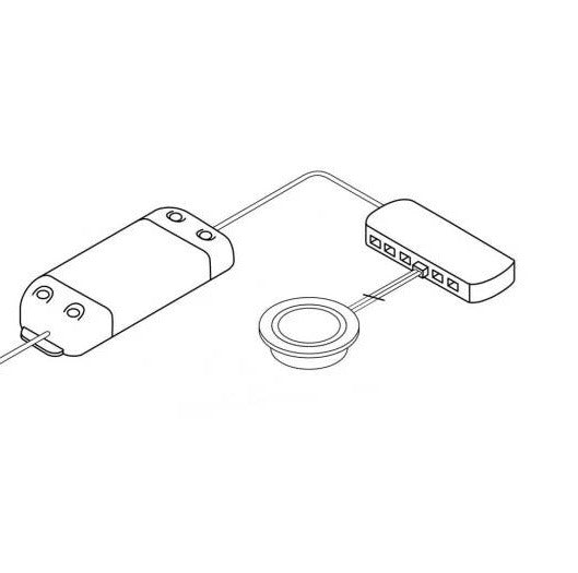 LED keuken kast verlichting - warm wit - 12v - 3W - inbouw